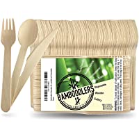 Los mejores  - BAMBOODLERS Cubiertos de Madera Desechables | 100% Natural- Ecológicos- y Biodegradables- ¡Porque la Tierra es un Lugar…